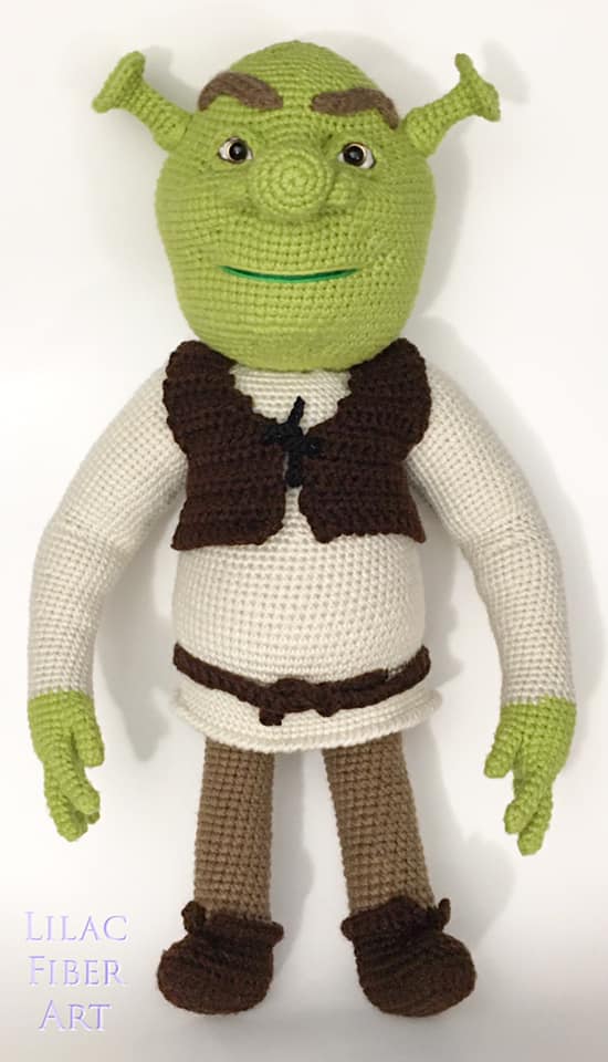 Crocheted Green Ogre